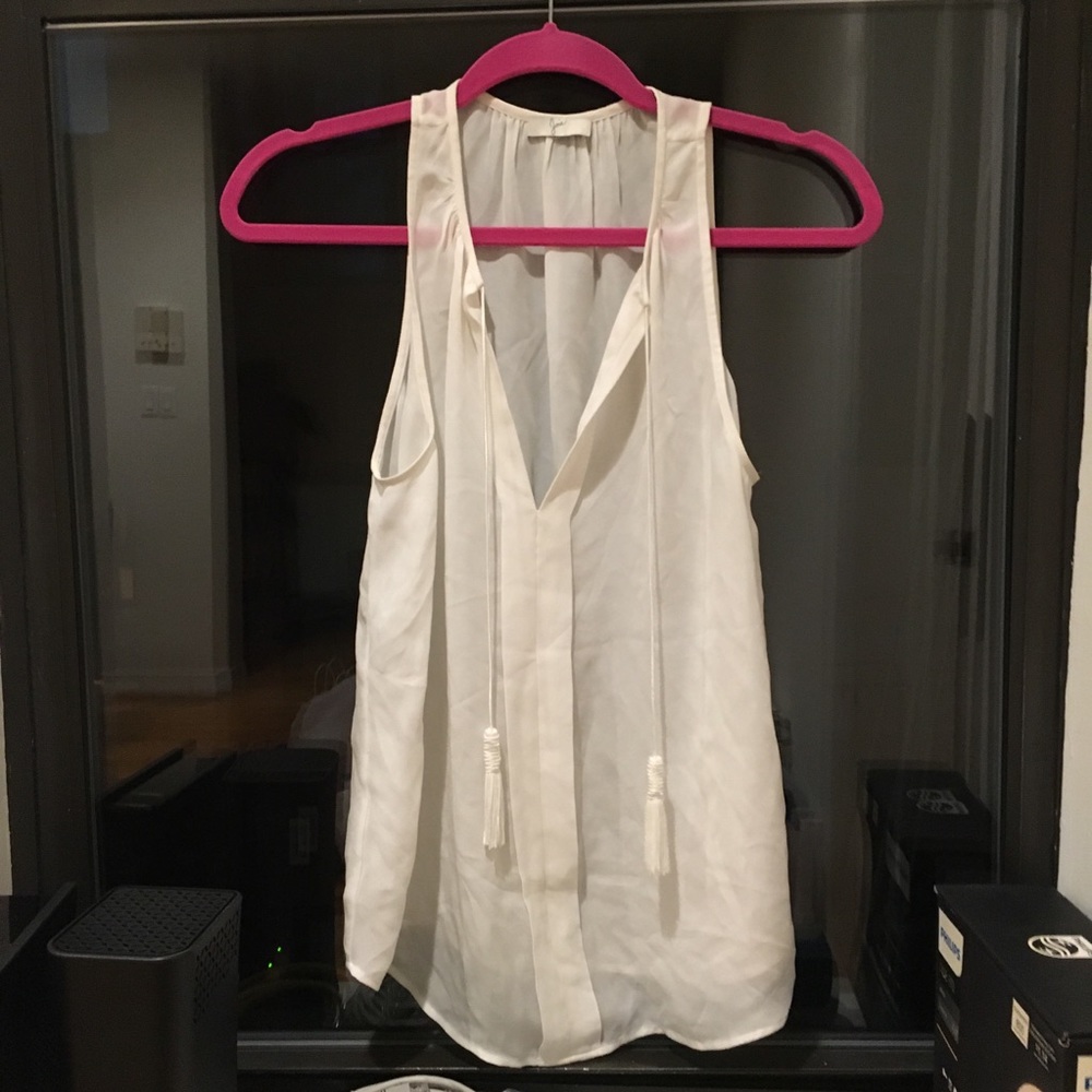 Joie White Silk Tank